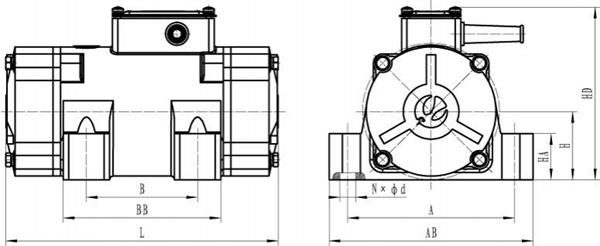  Vibrateur externe pour béton (avec moteur électrique monophasé) 